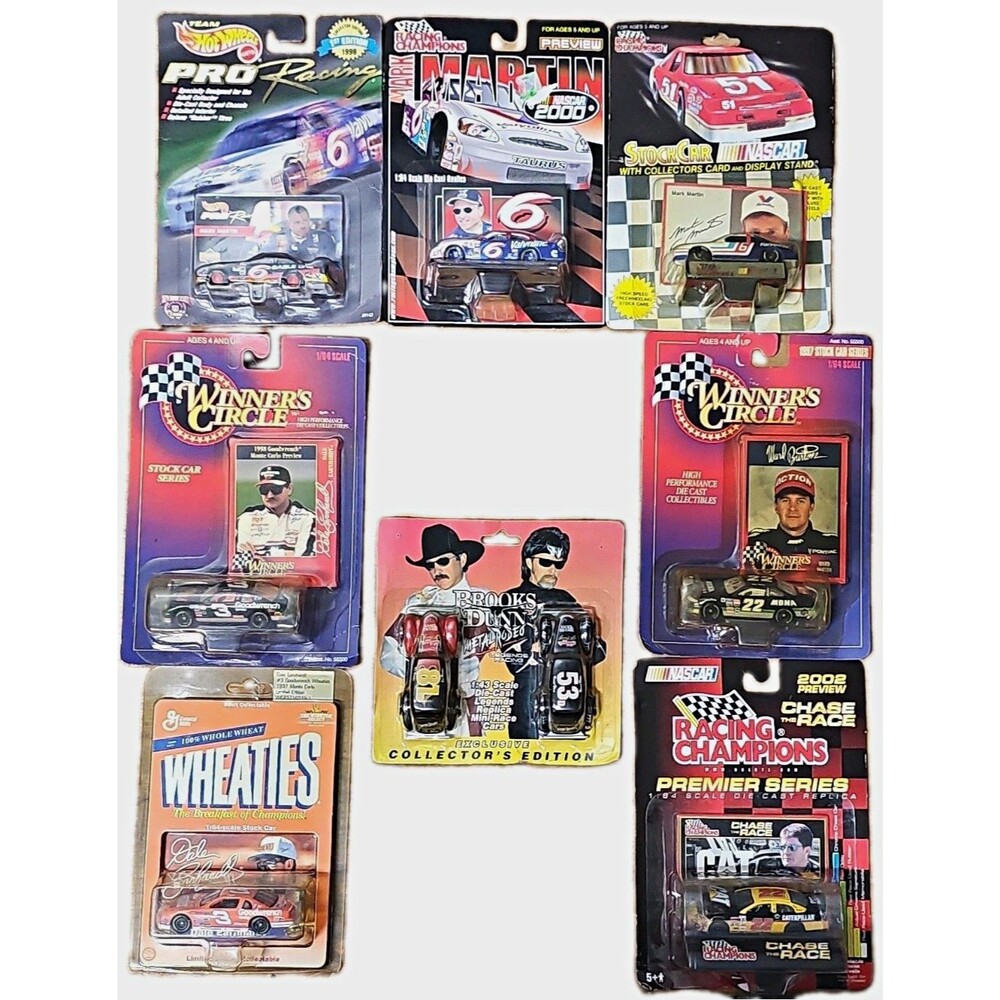 Lot Of 8 - NASCAR 1:64 Brooks & Dunn, Dale Earnhardt, Mark Martin, Ward Burton